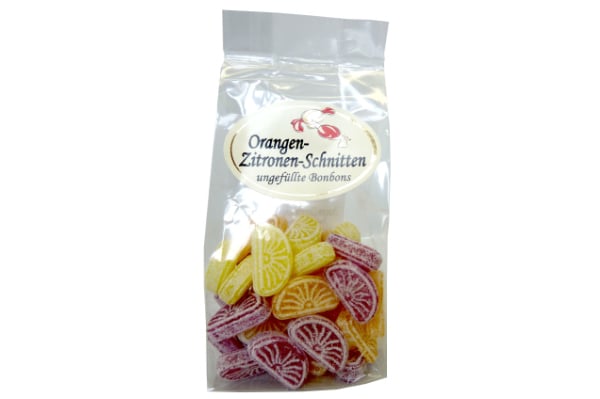 Edel - Orangen- Zitronen- Schnitten Bonbons 150g Beutel