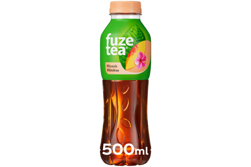 Fuzetea Black Eistee Pfirsich Hibiskus 500ml PET-Flasche (EWP)