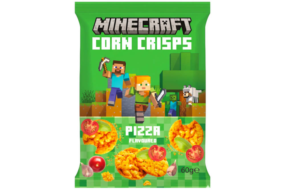 Minecraft Corn Crisps Pizza 60g