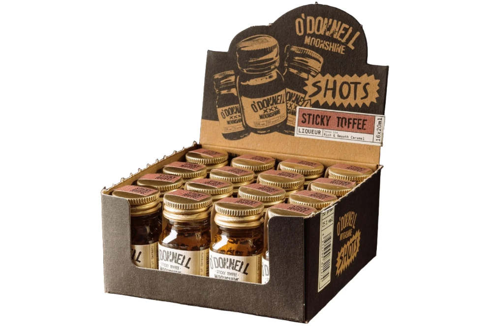 O'Donnell Moonshine Sticky Toffee Micros (ALC 25% VOL) Glas-EW 20ml
