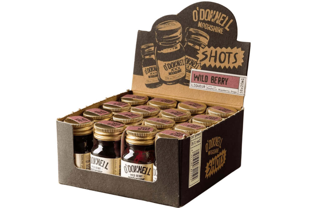 O'Donnell Moonshine Wild Berry Micros (ALC 25% VOL) Glas-EW 20ml