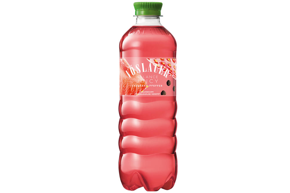 Vöslauer Balance Juicy Erdbeere-Pfeffer 500ml PET-Flasche (EWP)