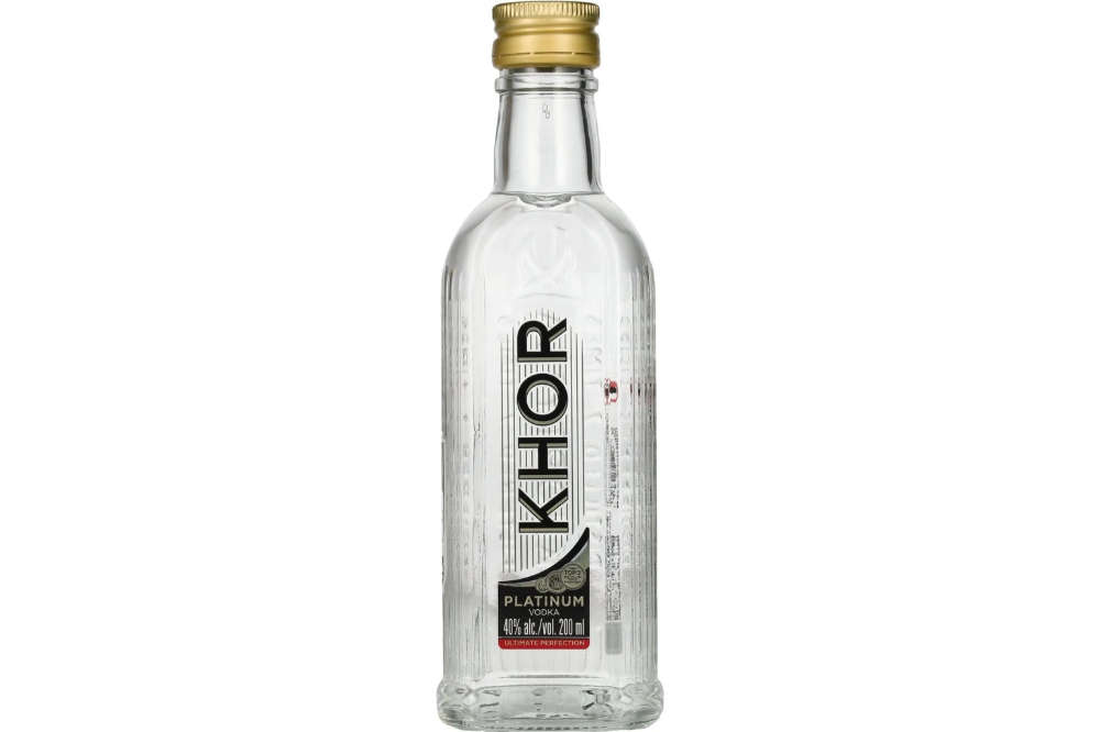 Khor Platinum Vodka (ALC 40% VOL) 200ml Glas-EW