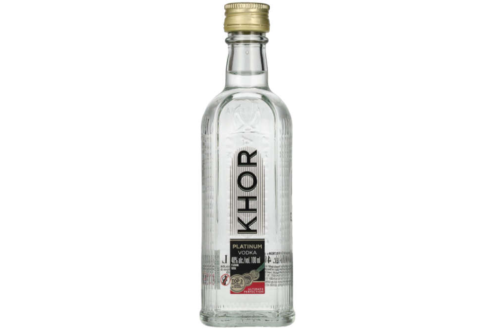 Khor Platinum Vodka (ALC 40% VOL) 100ml Glas-EW