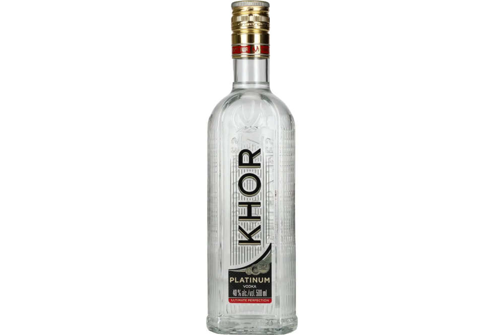Khor Platinum Vodka (ALC 40% VOL) 500ml Glas-EW