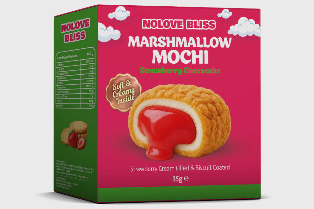 NOLOVE Marshmallow Mochi Strawberry Cheesecake 45g