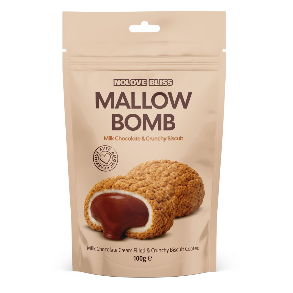 NOLOVE Mallow Bomb Chocolate & Crunchy Biscuit 100g