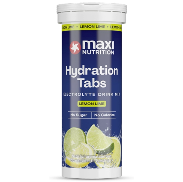 MaxiNutrition Hydration Tabs Lemon Lime 40g – Dose Packshot