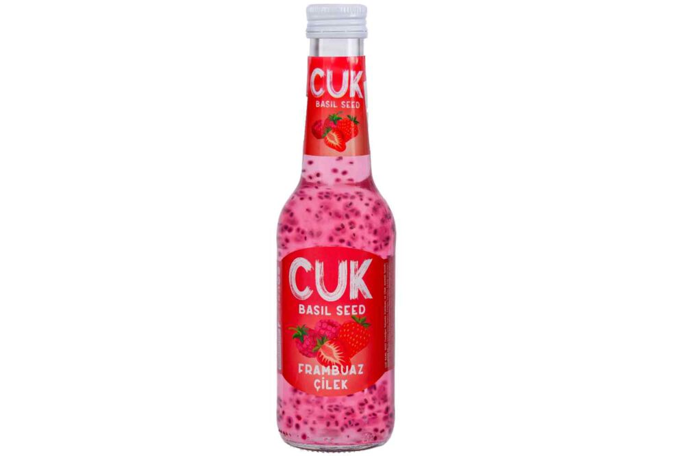 CUK Basil Seed Himbeere & Erdbeere 250ml Glasflasche
