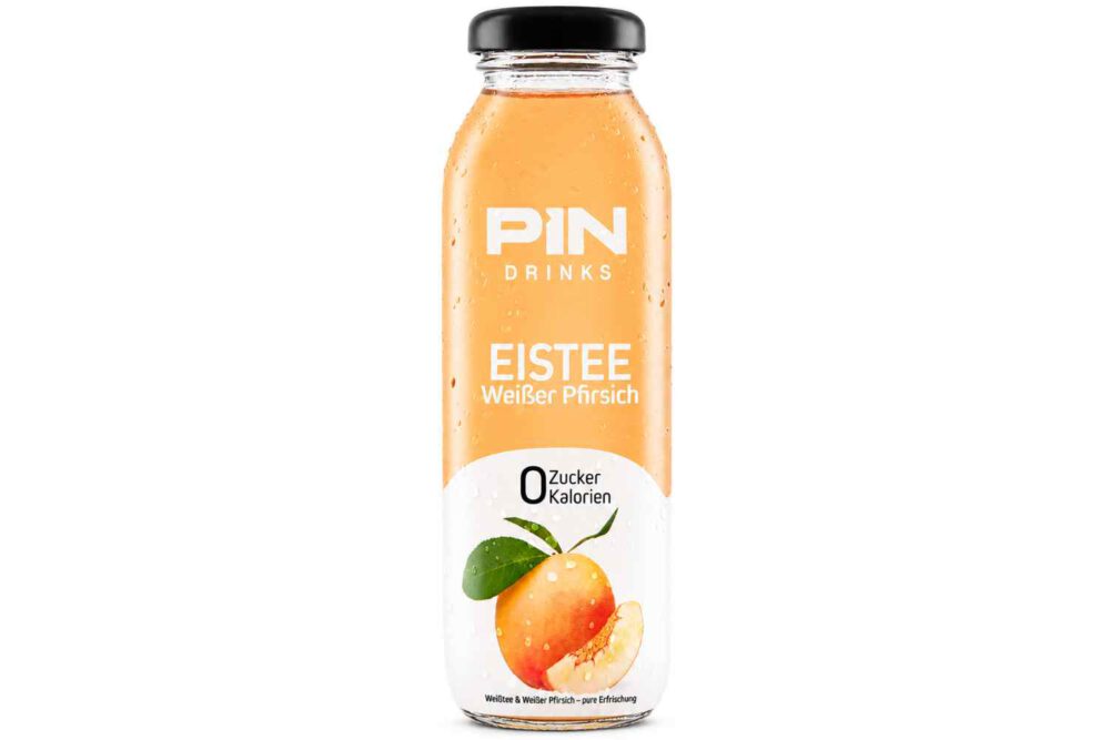 PIN Drinks White Peach 250ml Glasflasche