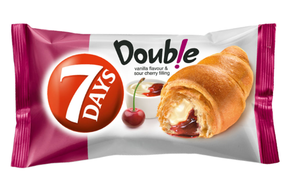 7 Days Croissant Double MAX Vanille-Sour Cherry 80g