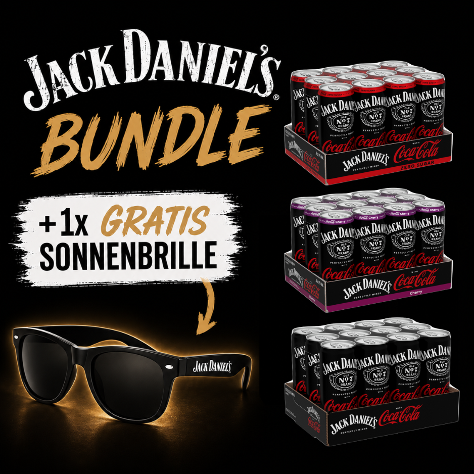 Jack Daniel´s Produkt Bundle + gratis Sonnenbrille